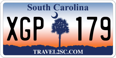 SC license plate XGP179
