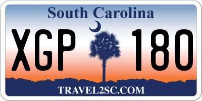 SC license plate XGP180