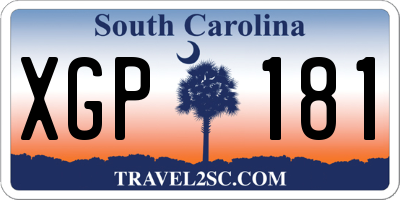 SC license plate XGP181