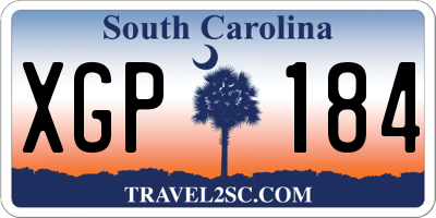 SC license plate XGP184