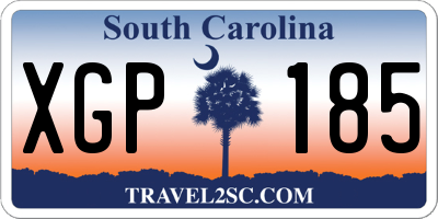 SC license plate XGP185