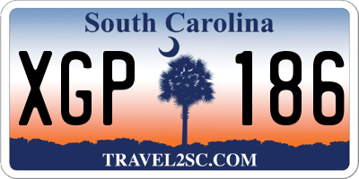 SC license plate XGP186