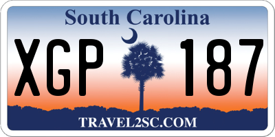 SC license plate XGP187