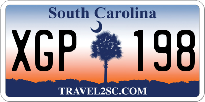 SC license plate XGP198