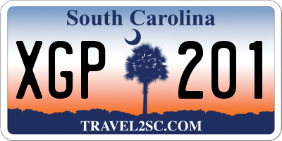 SC license plate XGP201