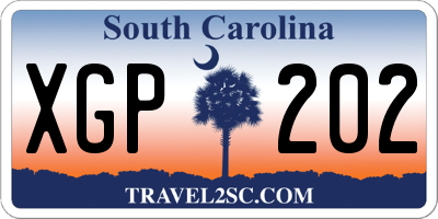 SC license plate XGP202