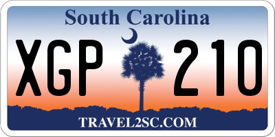SC license plate XGP210