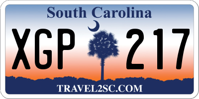 SC license plate XGP217