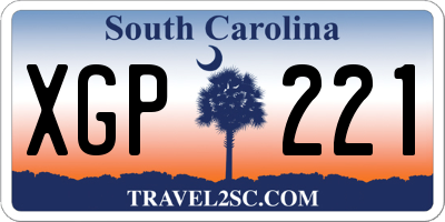 SC license plate XGP221