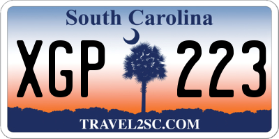 SC license plate XGP223