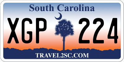 SC license plate XGP224