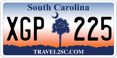 SC license plate XGP225