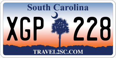 SC license plate XGP228
