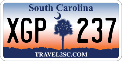 SC license plate XGP237