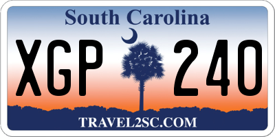 SC license plate XGP240
