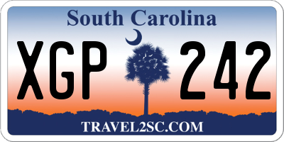 SC license plate XGP242