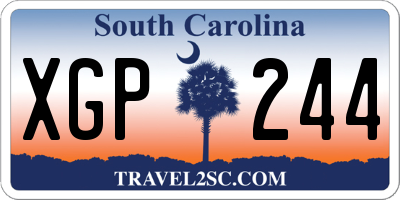 SC license plate XGP244