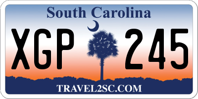 SC license plate XGP245