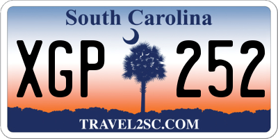 SC license plate XGP252