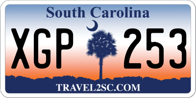 SC license plate XGP253
