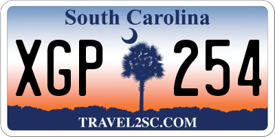SC license plate XGP254