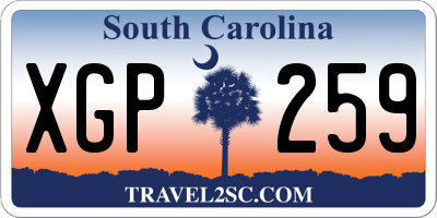 SC license plate XGP259