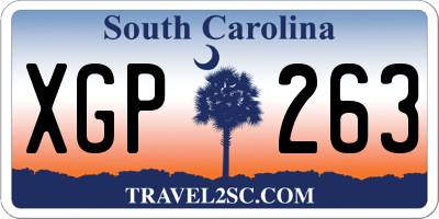 SC license plate XGP263