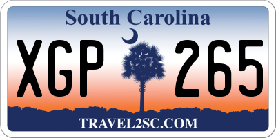 SC license plate XGP265