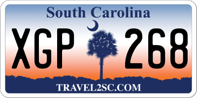 SC license plate XGP268