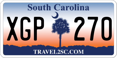 SC license plate XGP270