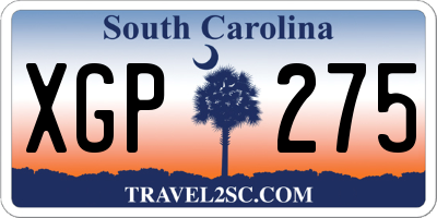 SC license plate XGP275
