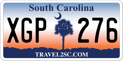 SC license plate XGP276