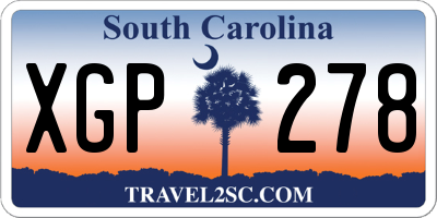 SC license plate XGP278