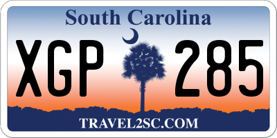 SC license plate XGP285
