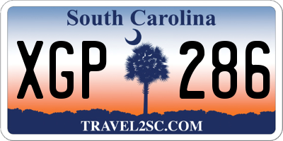 SC license plate XGP286