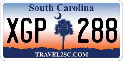 SC license plate XGP288