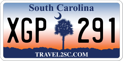 SC license plate XGP291
