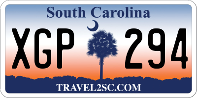 SC license plate XGP294
