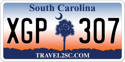 SC license plate XGP307