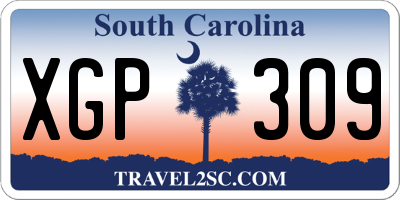 SC license plate XGP309