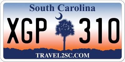 SC license plate XGP310