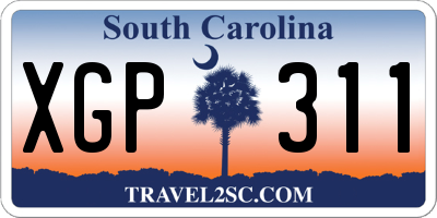 SC license plate XGP311