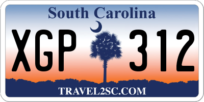 SC license plate XGP312