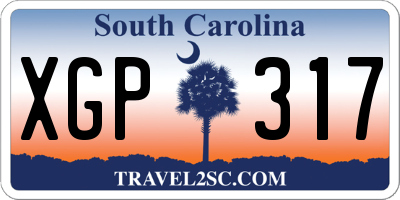 SC license plate XGP317