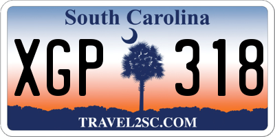 SC license plate XGP318