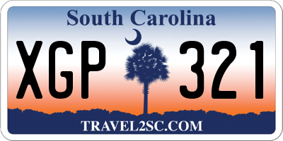 SC license plate XGP321