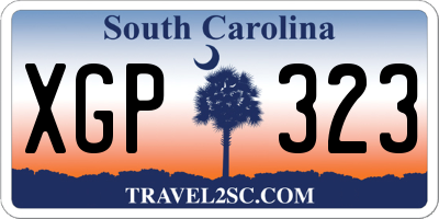 SC license plate XGP323