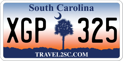 SC license plate XGP325