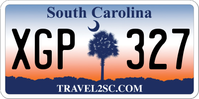 SC license plate XGP327