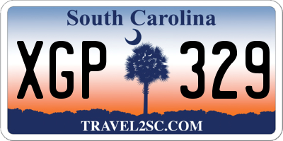 SC license plate XGP329